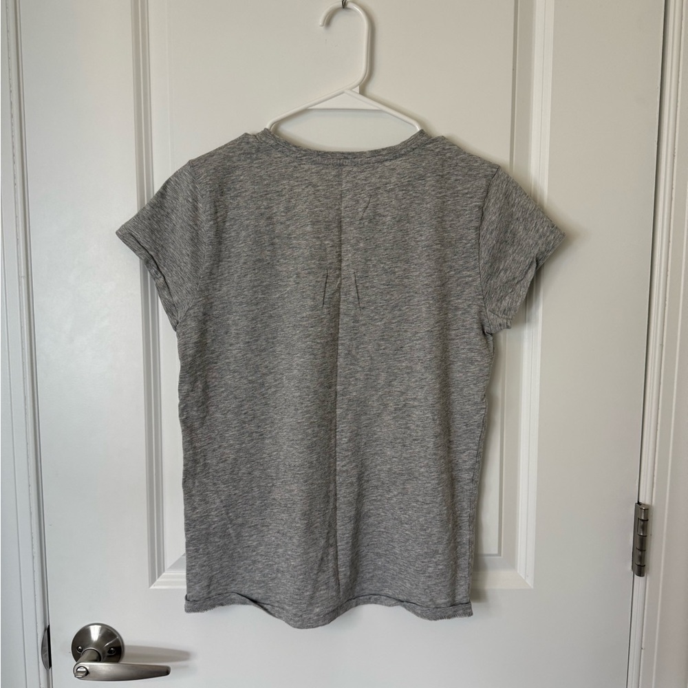 Polo by Ralph Lauren Heather Gray V-Neck Tee with Blue Logo - Picture 5 of 5